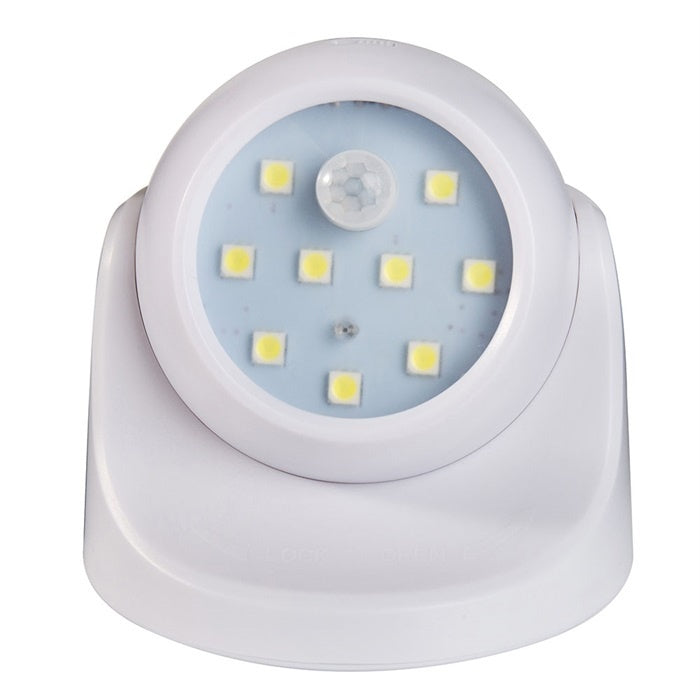 Willstar LED Motion Sensor Security Lights， 10Led Light PIR 360°Rotatable Lamp Night Light Battery Operated Indoor