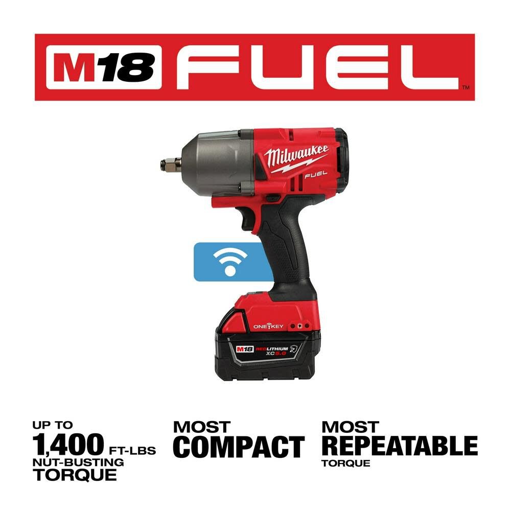 MW M18 FUEL with ONE-KEY High Torque Impact Wrench 1/2