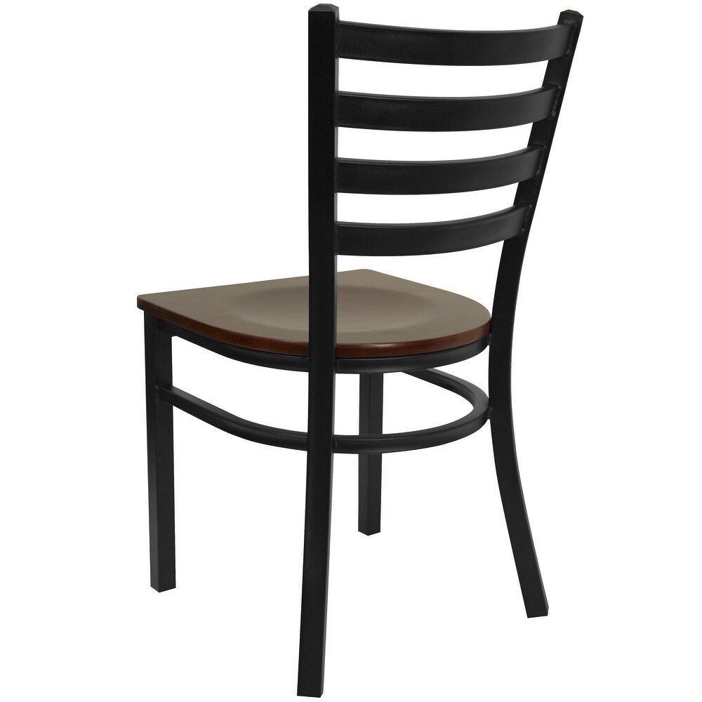 Ladder Back Metal Restaurant Chair   16.5\