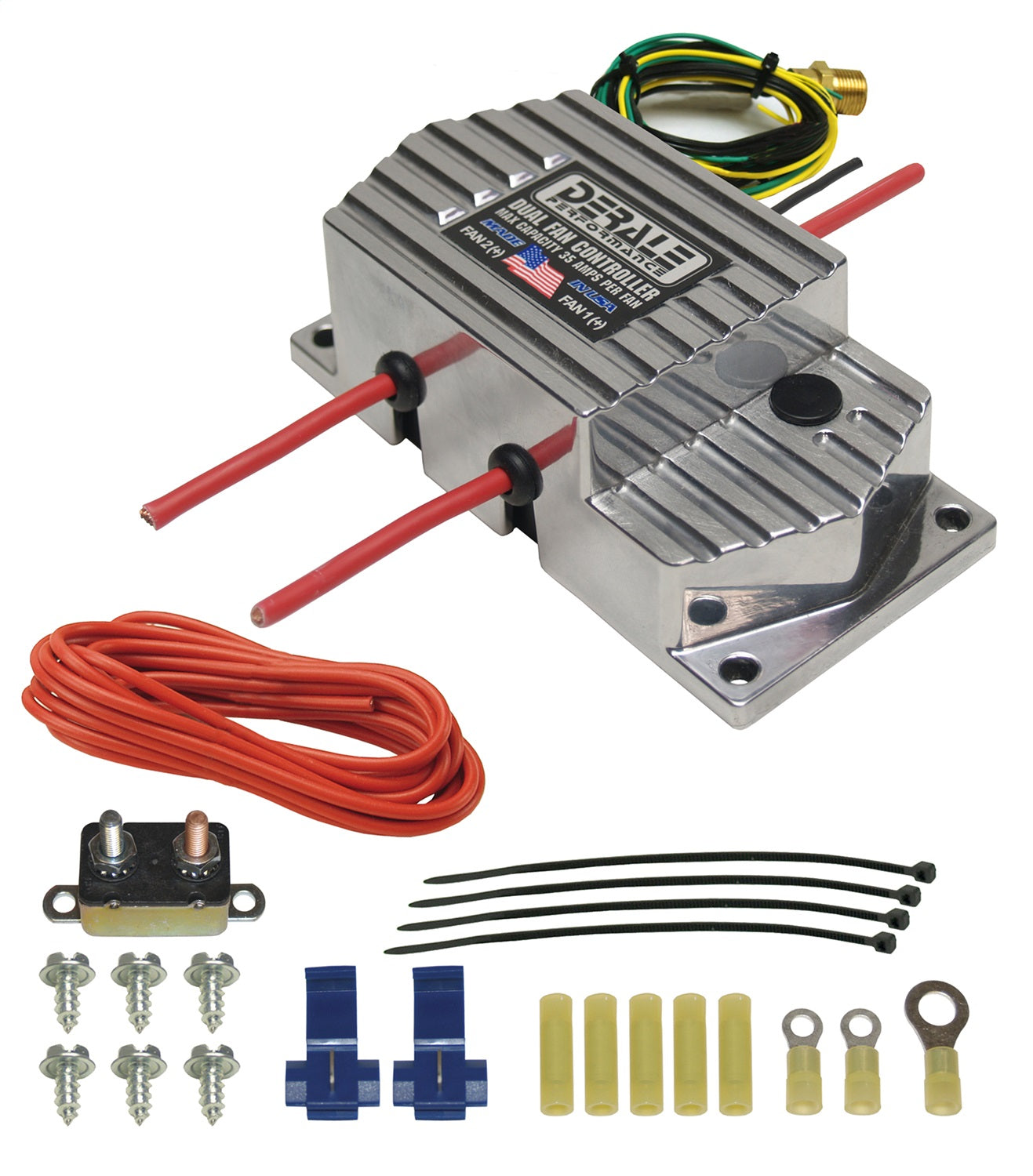 Derale 16789 High Amperage Dual Fan Controller with 3/8