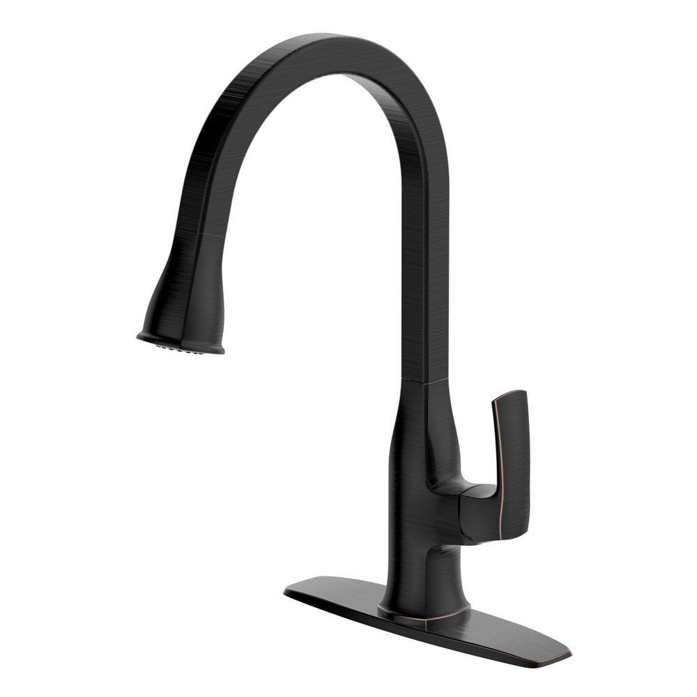 CMI Cardania Single Handle Pull Down Sprayer Kitchen Faucet in Oil Rubbed Bronze 192-6415