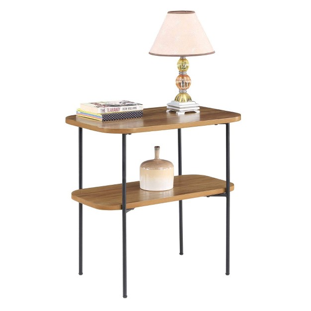 Lunar Chairside End Table With Shelf Breighton Home