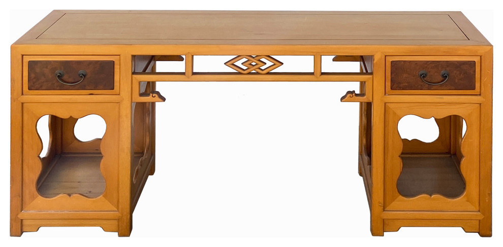 Chinese Brown Ru Yi Accent Low TV Console Cabinet Tea Table Hcs6046   Asian   Entertainment Centers And Tv Stands   by Golden Lotus Antiques  Houzz