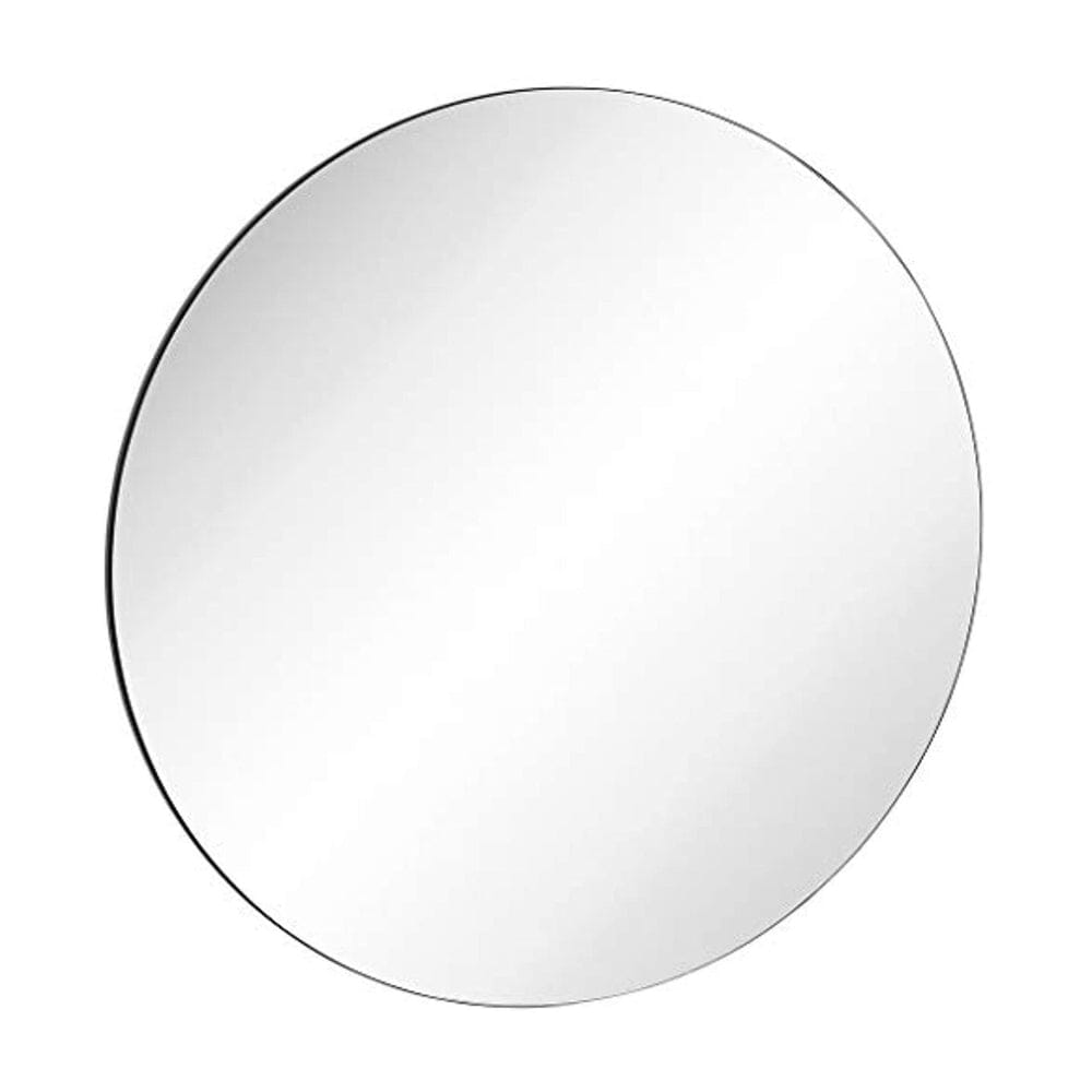 Contemporary Thin Black Edge Circular Wall Mirror (30