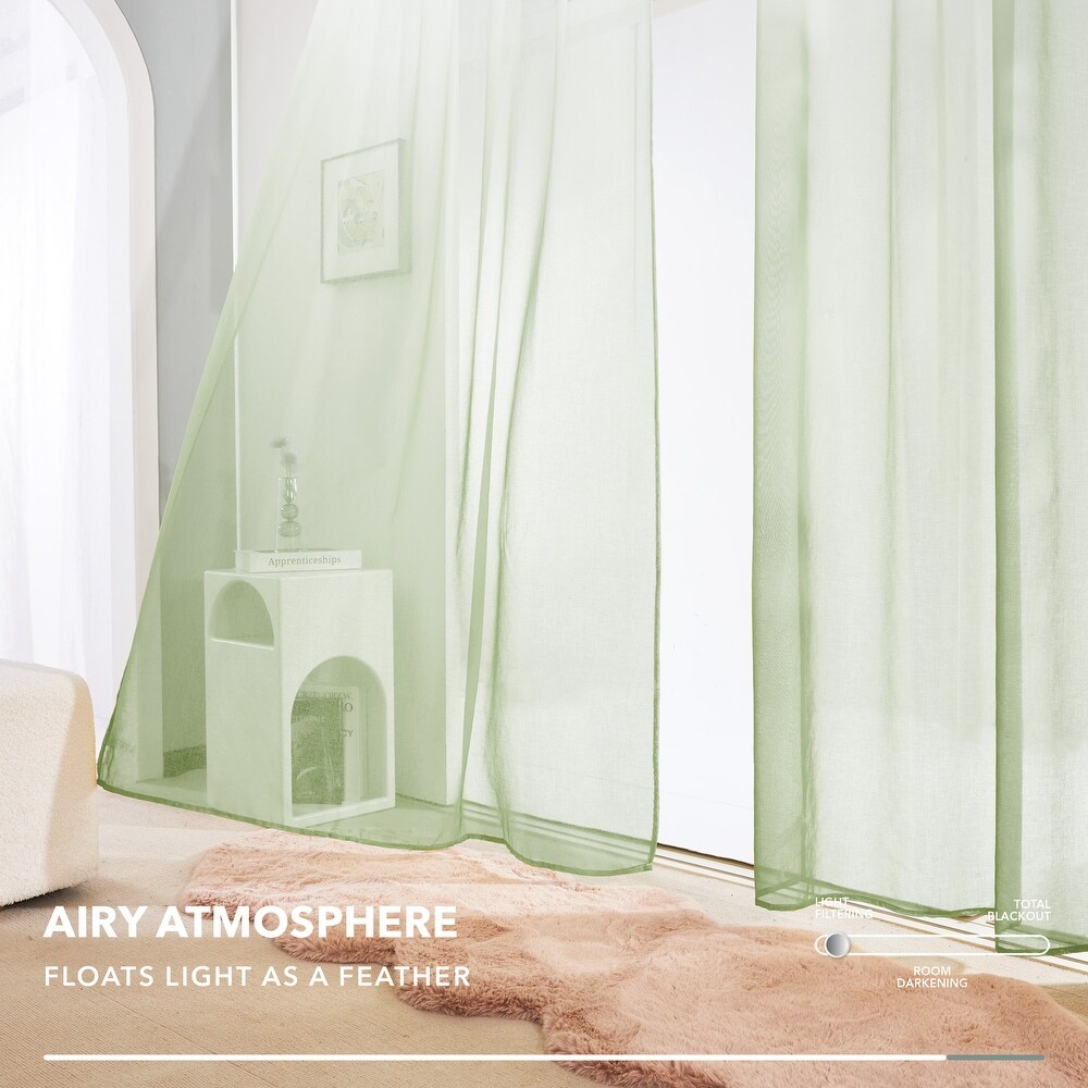 Deconovo Ombre Sheer Curtain Panel Pair(2 Panel)