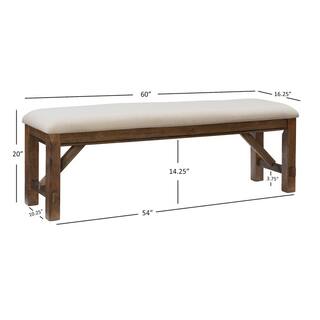 Powell Company Powell Krause Rustic Umber Dining Bench HD1429DB19