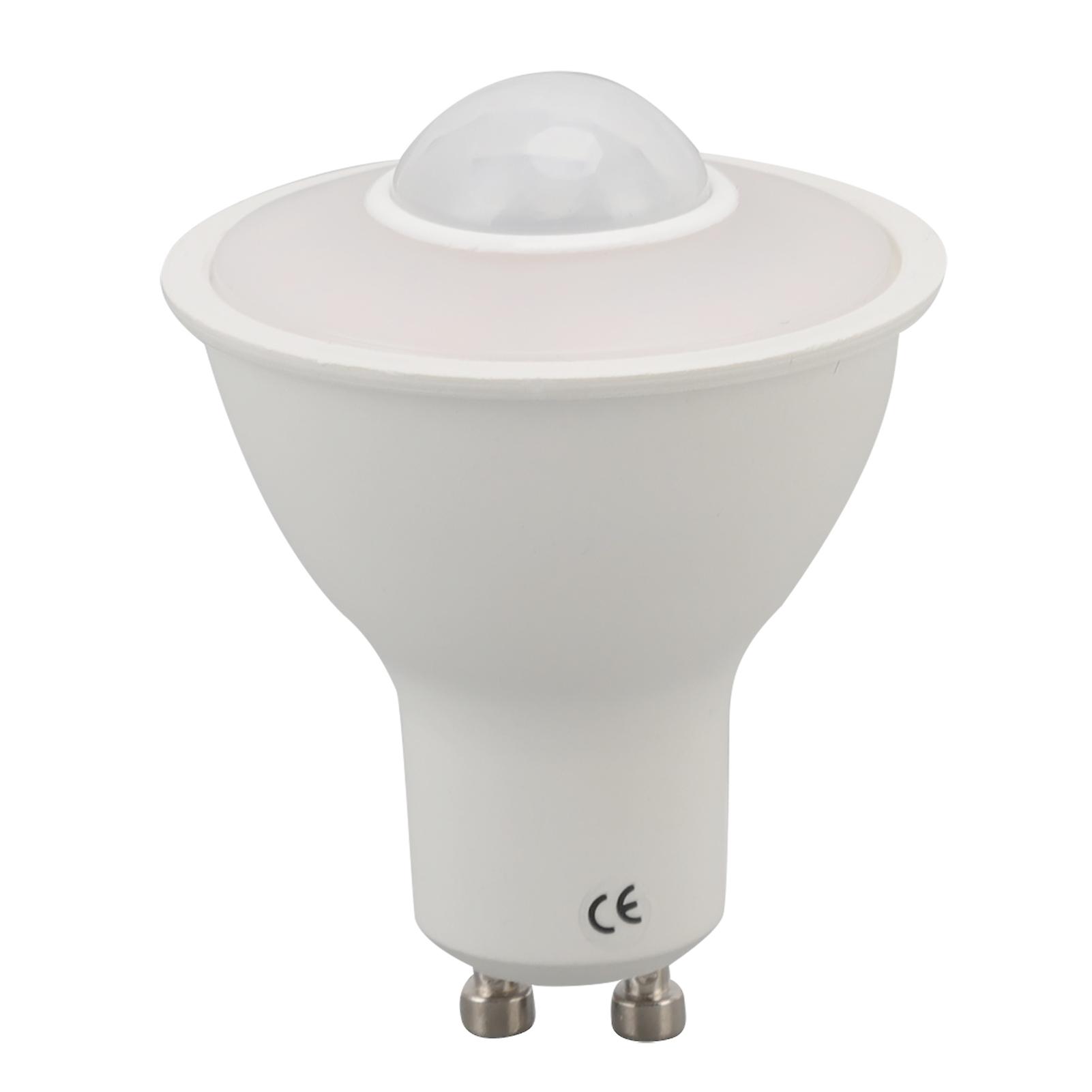 GU10 Light Bulb Infrared Human Induction Replacement Bulb for Ceiling Corridor Porch Lamp Warm Light 3000K 5W 500LM AC 100‑240V