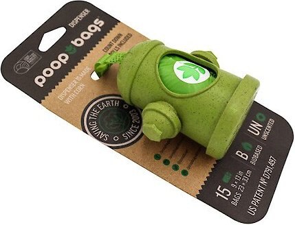 The Original Poop Bags USDA Biobased Hydrant Dispenser， Green， Large， 15 count