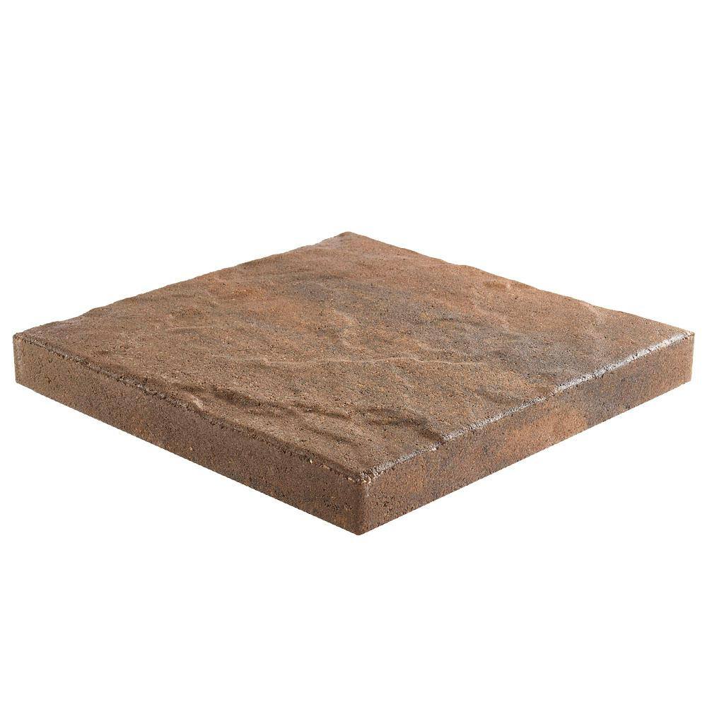 Pavestone Taverna Square 16 in. x 16 in. x 2 in. Walnut Blend Concrete Step Stone (72-Pieces124 sq. ft.Pallet) 26478.WGWB