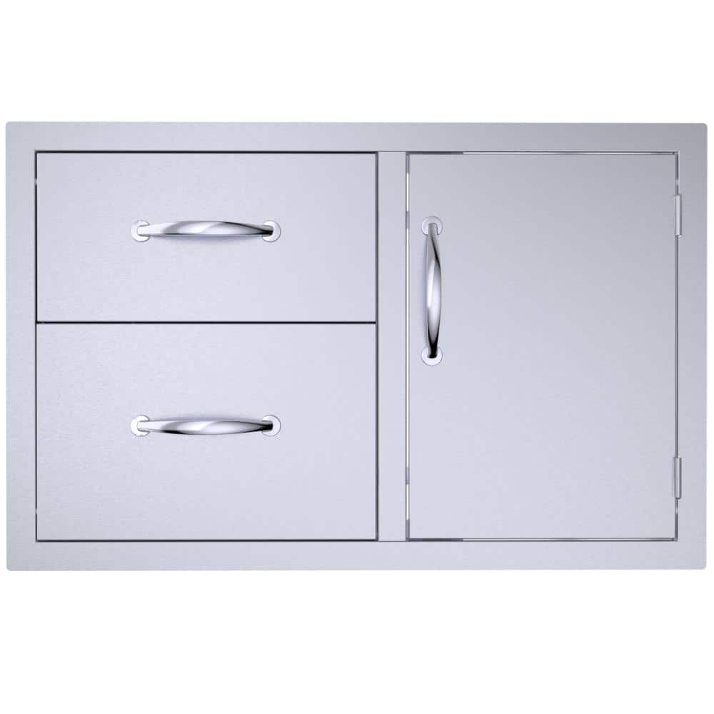 Sunstone Classic Series 36 in Stainless Steel 2 Drawer Door Combo C-DDC36