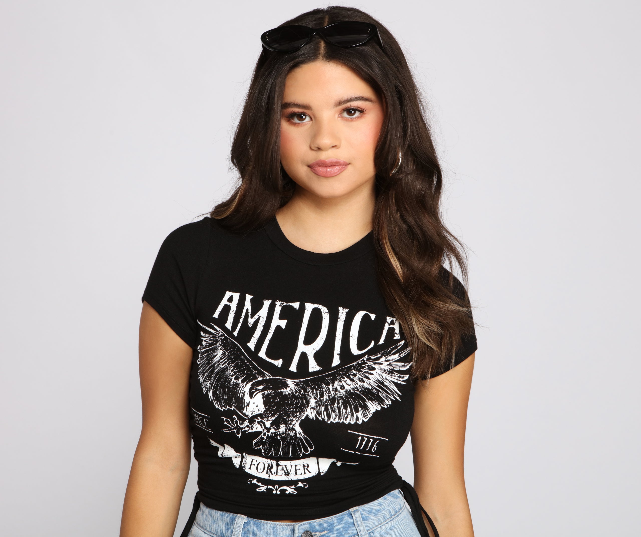 America Forever Graphic Crop Top