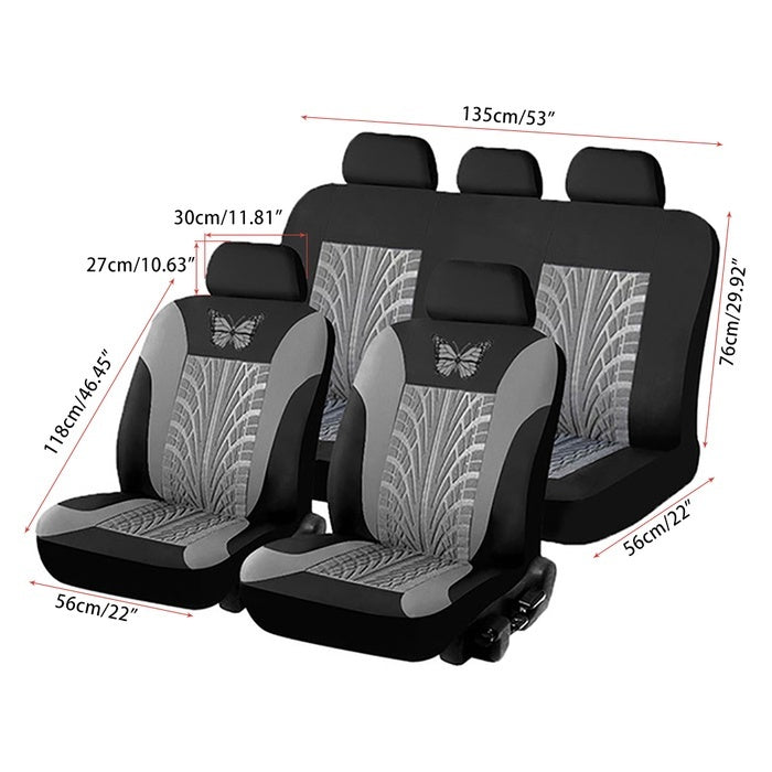 HOTBEST Car Seat Cover Universal Full Set Butterfly Seat Cover Styling Automobile Interior Accessories