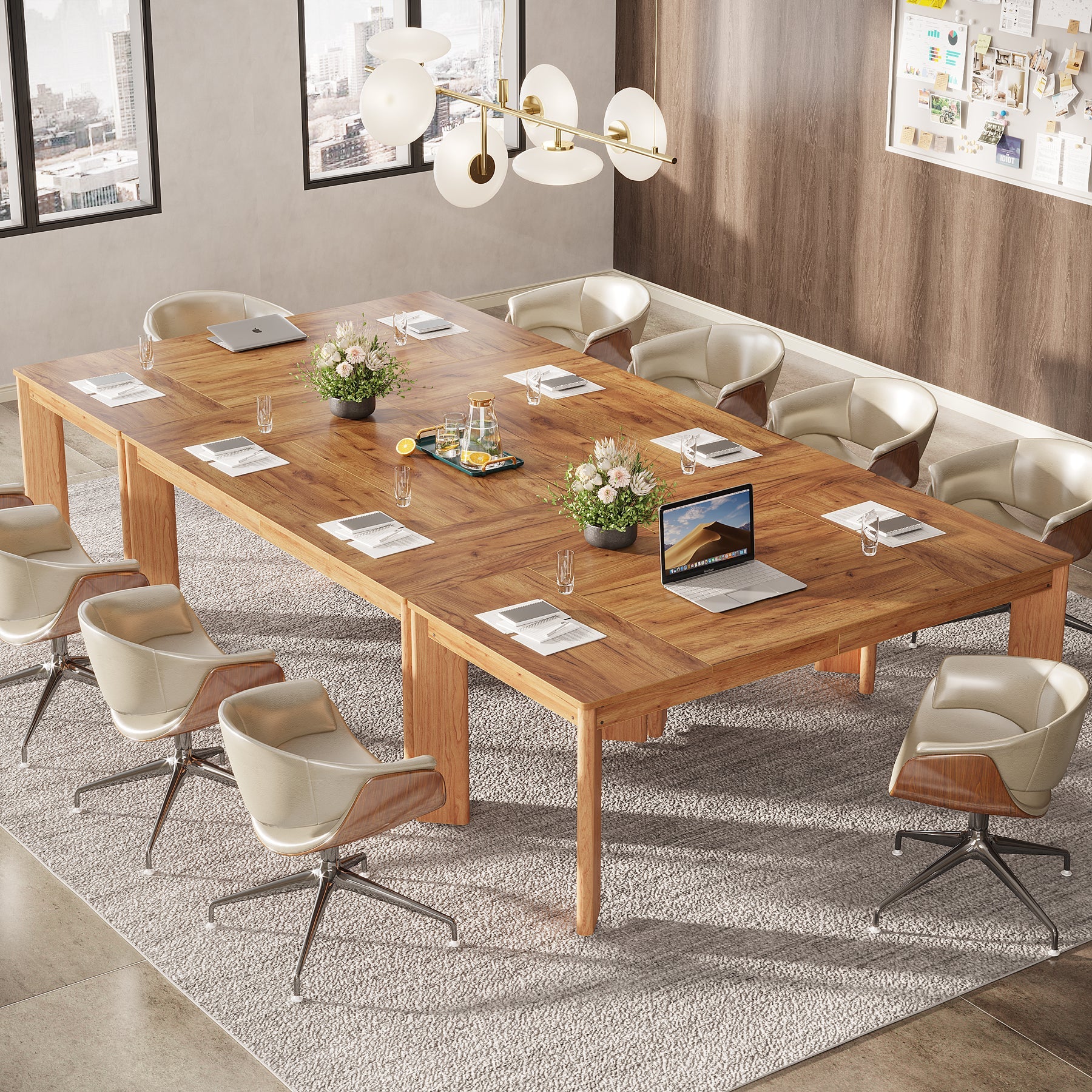 63-inch Executive Desk, Wood Computer Desk Conference Table