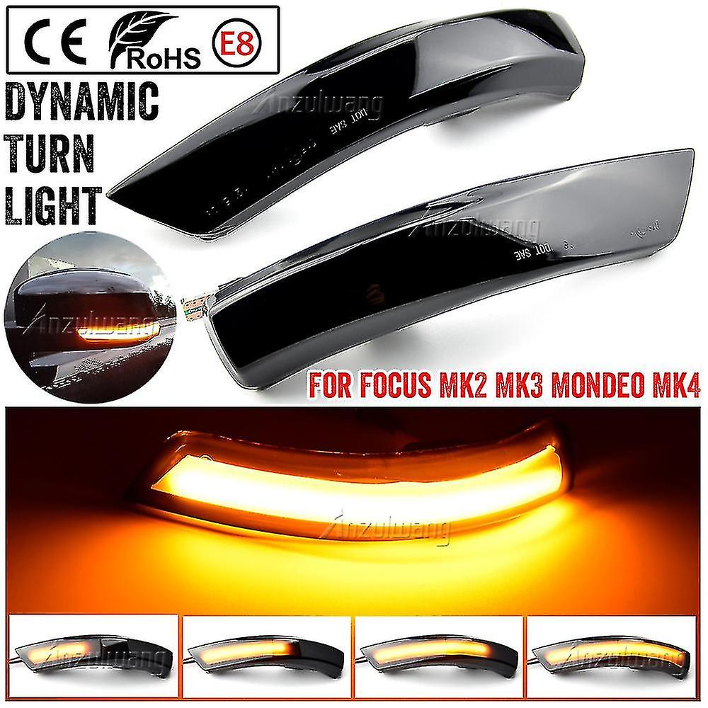 Dynamic Blinker For Ford Focus 2 Mk2 Focus 3 Mk3 3.5 Mondeo Mk4 Led Turn Signal Flowing Mirror Light Repeater Blinker