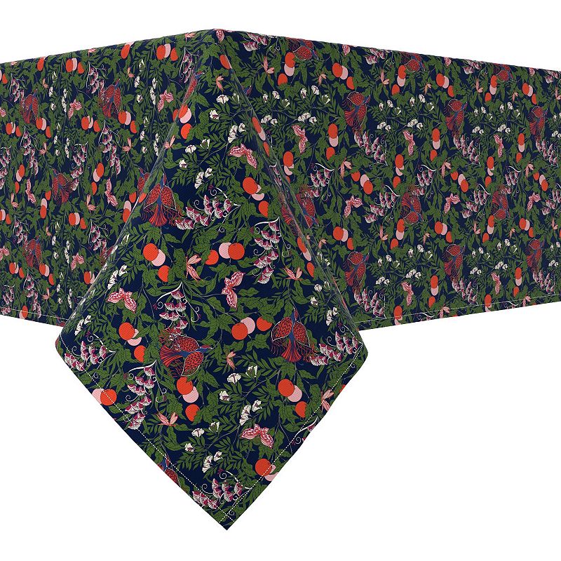 Rectangular Tablecloth， 100% Cotton， 52x104， Floral 44