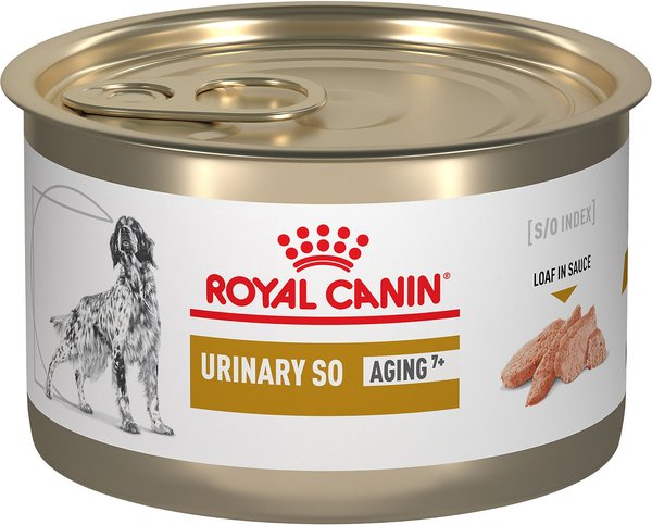 Royal Canin Veterinary Diet Adult Urinary SO Aging 7+ Loaf in Sauce Canned Dog Food