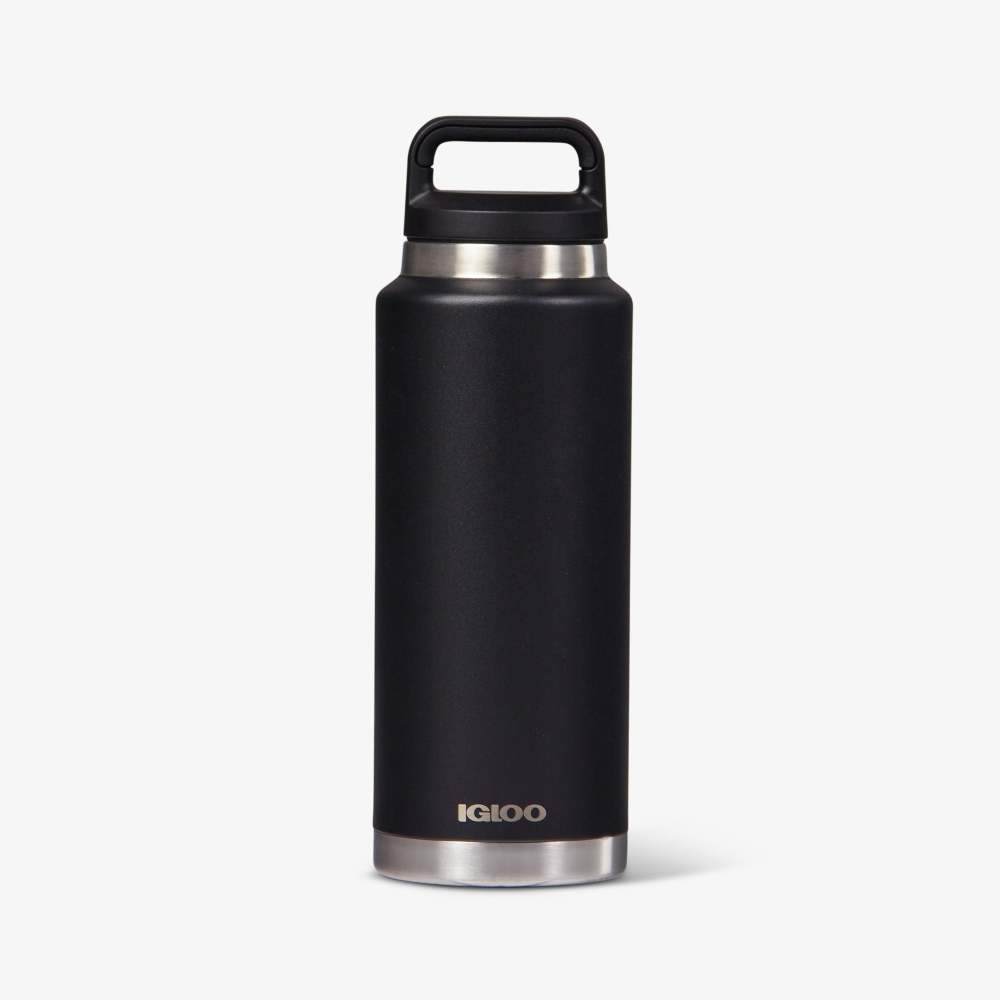 Igloo Bottle Reusable Hot/Cold Stainless Steel Black 36oz ;