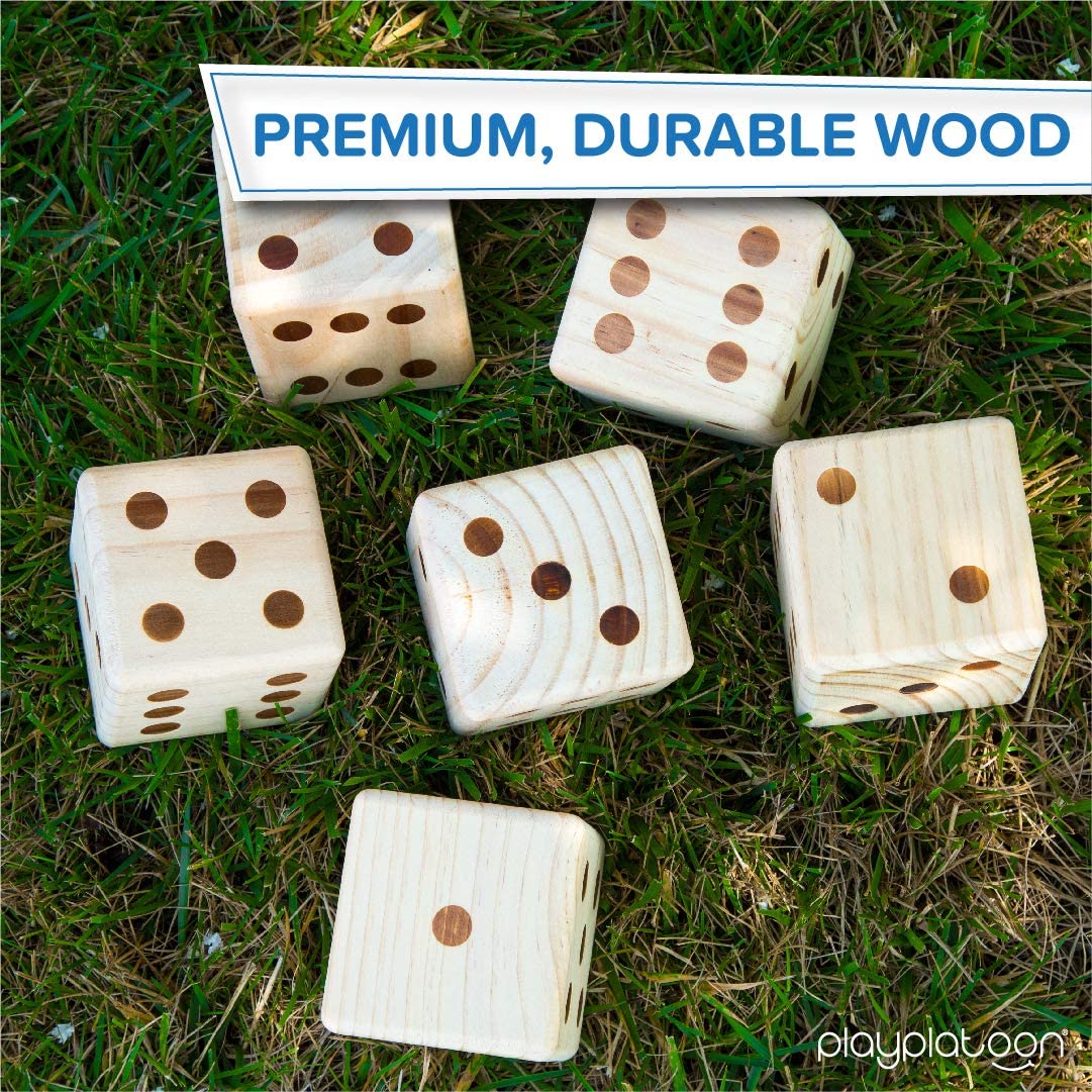 Lawn Dice - Giant Wooden Yard Dice Game for Playing Endless Outdoor Games