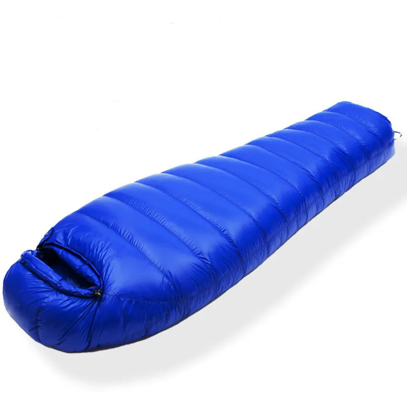 High Quality Outdoor Camping Hiking Waterproof Goose Down Mummy Sleeping Bag For Cold Weather Winter