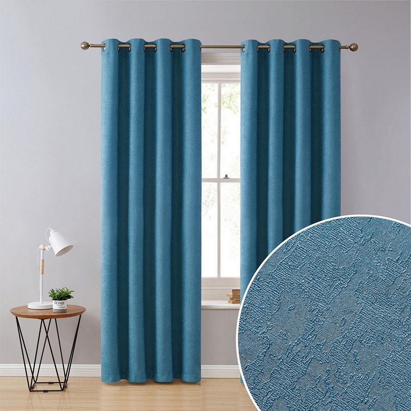 THD Syracuse Thermal Insulated Blackout Room Darkening Window Curtain Grommet Panels， Set