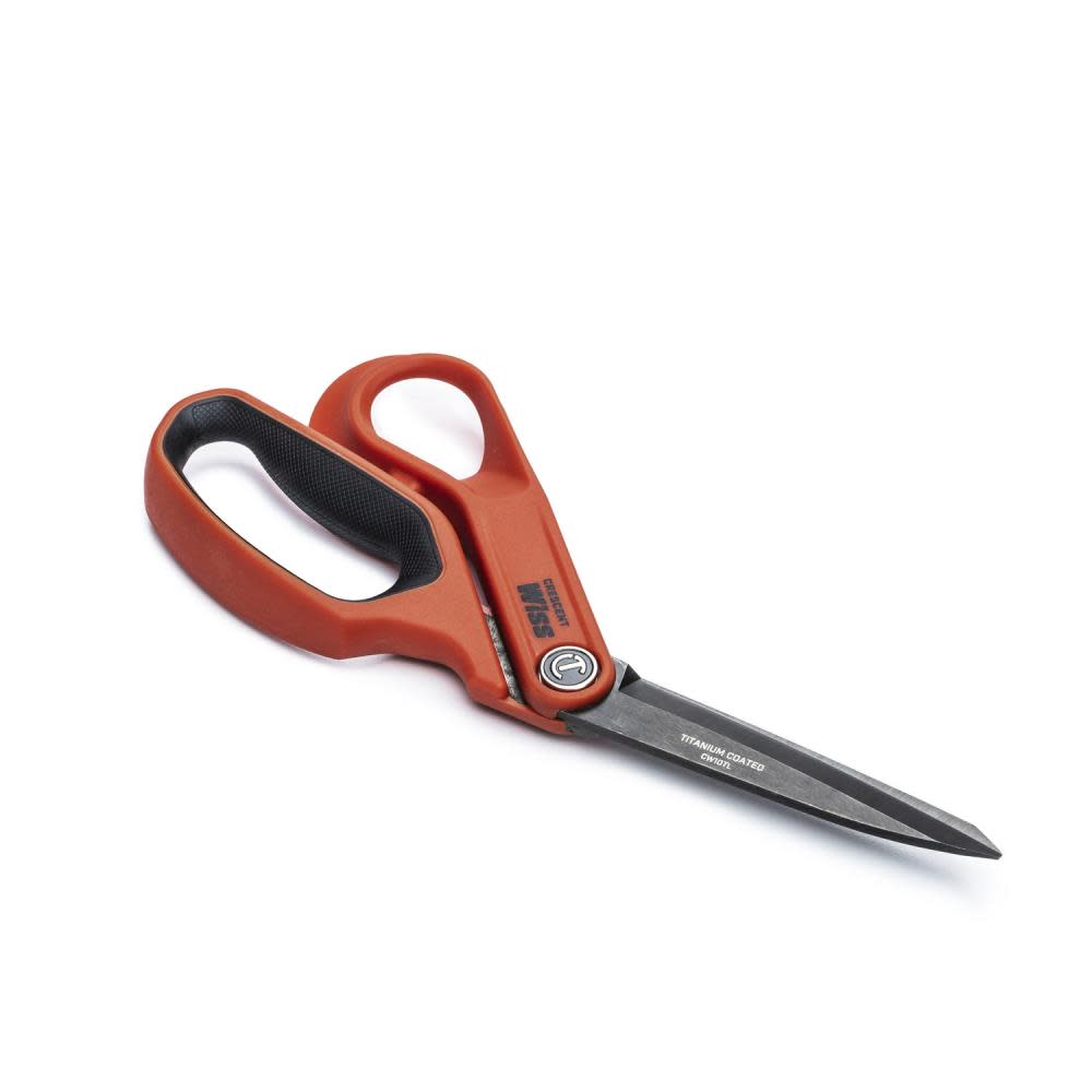 10 Tradesman Shears Offset Left Hand Titanium Coated ;