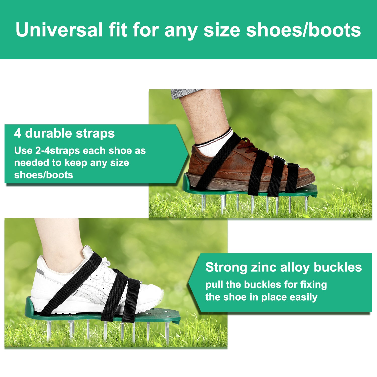 Fixm Lawn Aerator Spike Shoes Loose Soil Shoes Garden Soil Treating Respiration Care