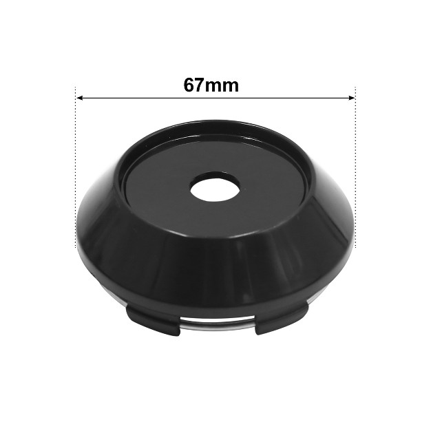 Dia Plastic Car Wheel Tyre Center Hub Caps Covers Protector Black 4 Pcs