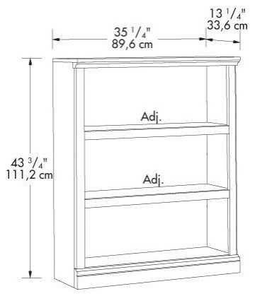 Sauder Select 3 Shelf Bookcase in Oiled Oak   Transitional   Bookcases   by Homesquare  Houzz