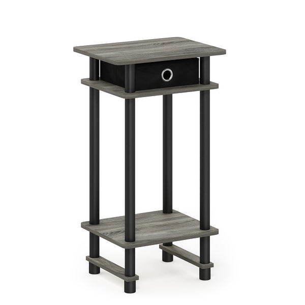 Furinno Turn-N-Tube Tall End Table with Bin