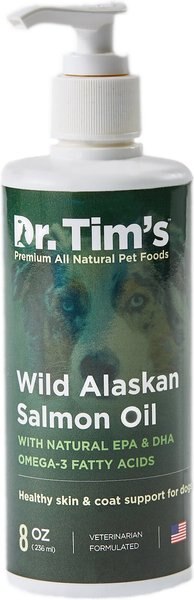 Dr. Tim's Wild Alaskan Salmon Oil Liquid Dog Supplement