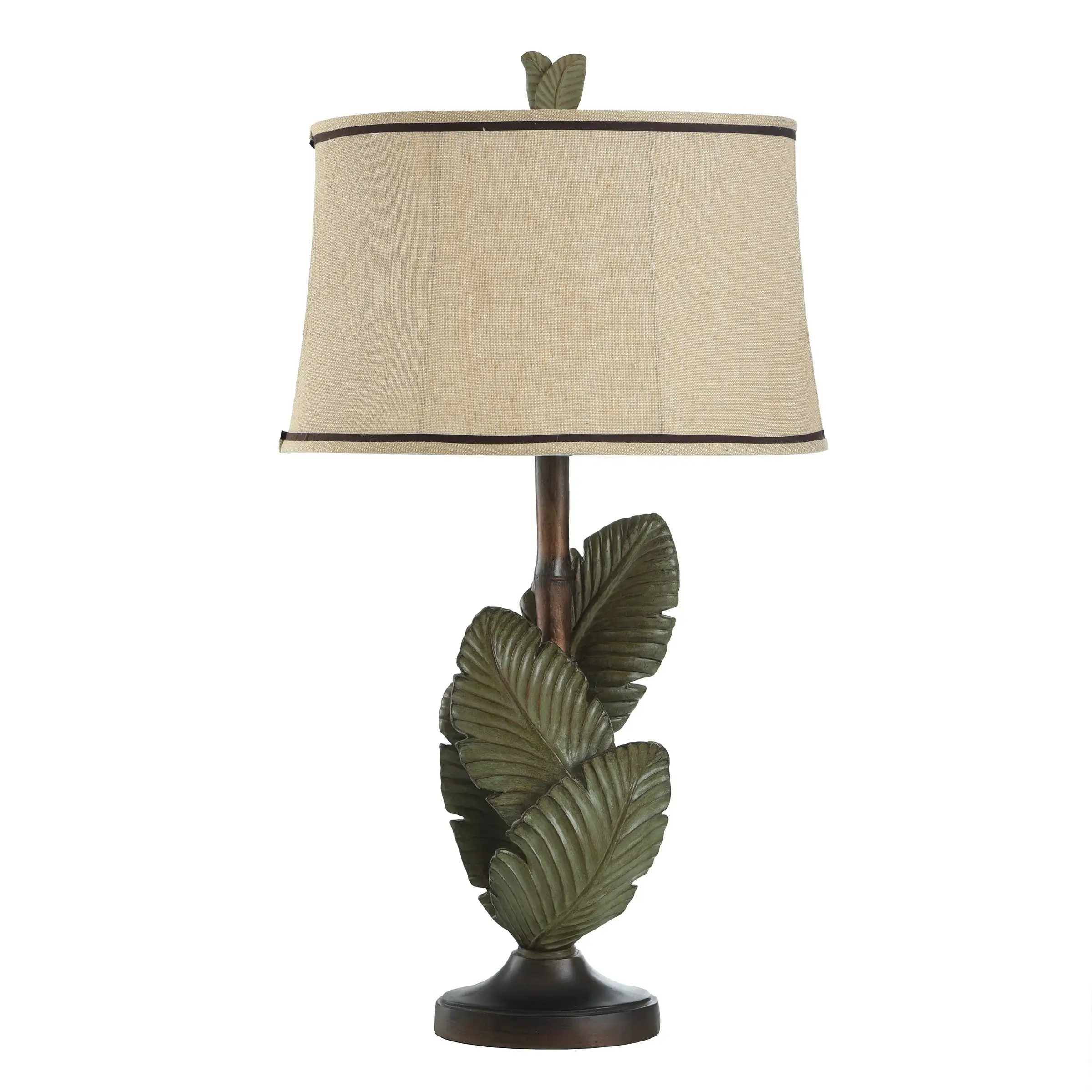 StyleCraft Islamadora Wentworth Bronze and Gray Table Lamp - Beige Softback Fabric Shade