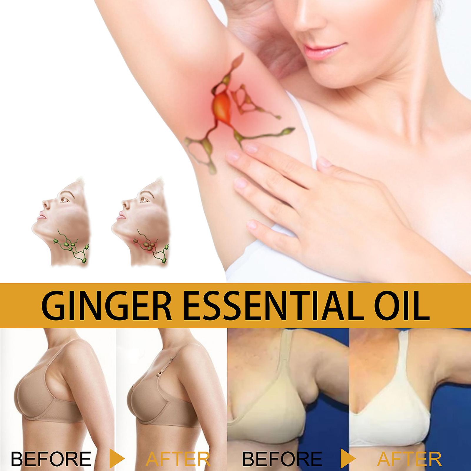 Ginger Lymphatic Massage Essential Oil Body Care To Unblock Lymph Armpits Neck Knots Meridians