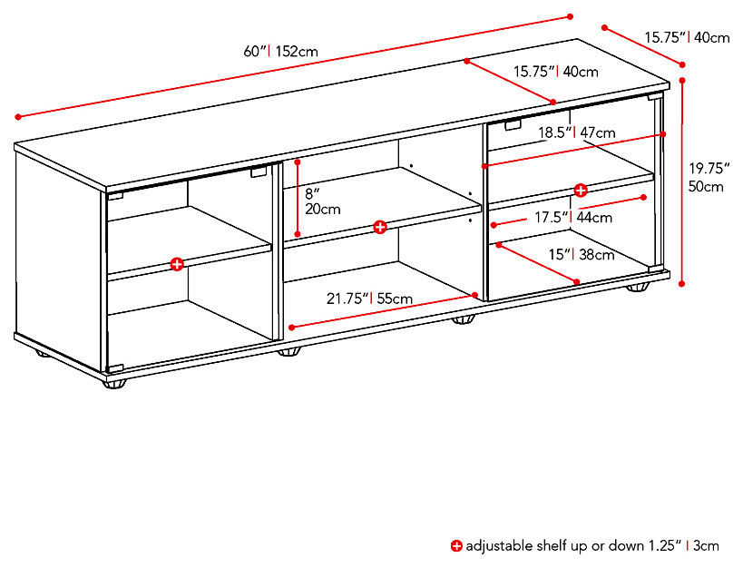 Fiji 60 quotTV Component Bench   Transitional   Entertainment Centers And Tv Stands   by CorLiving Distribution LLC  Houzz