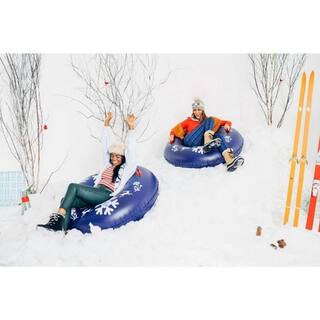 Ejoy 48 in. Inflatable Wear-Resistant Antifreeze Snow Tube with Handles (1-Piece) SnowTube_48inchWithFlake_1pc