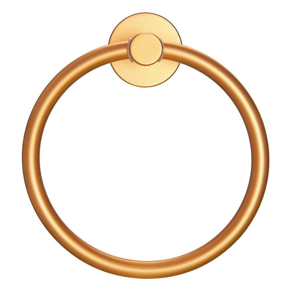 Wall Mounted Bath Accessory Space Aluminum Round Towel Ring In Gold W1083KMJ58007