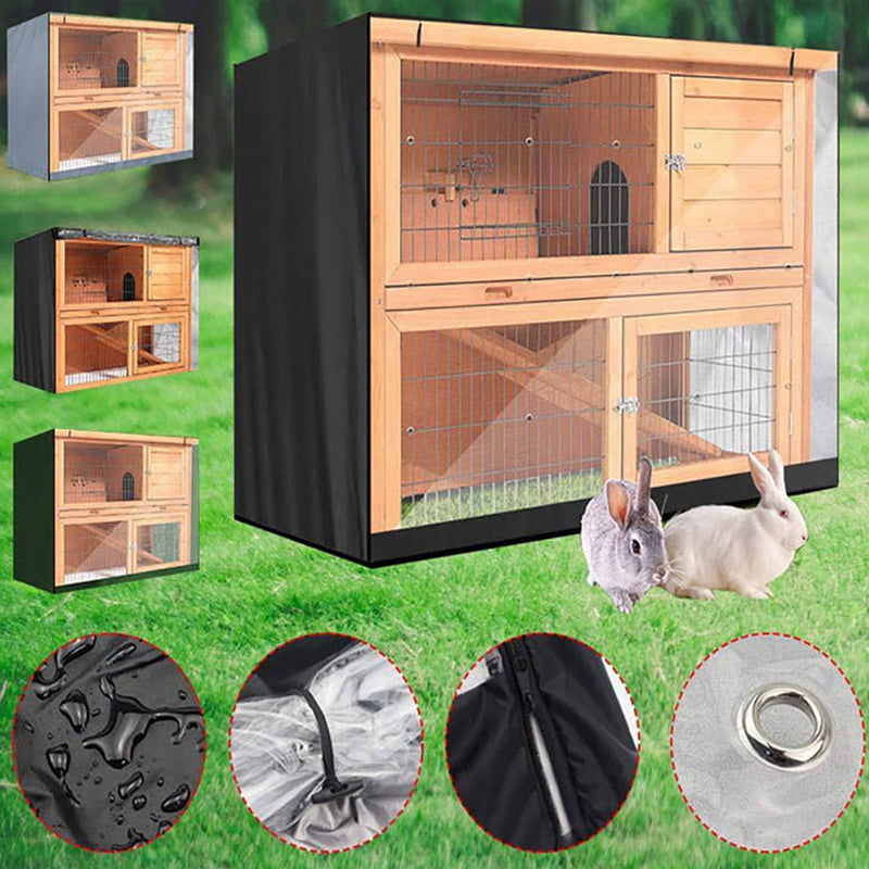 BE-TOOL Rabbit Hutch Cover for Double Deckers Double Hutches Pet Cage Dustcover Waterproof Outdoor Garden Patio