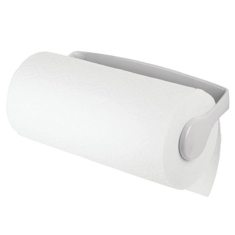 mDesign Plastic Wall Mount / Under Cabinet Paper Towel Holder