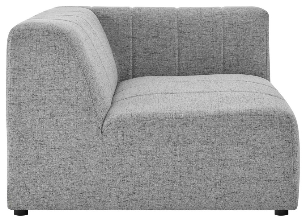 Bartlett Upholstered Fabric Upholstered Fabric 5Piece Sectional Sofa Light Gray   Transitional   Sectional Sofas   by Morning Design Group  Inc  Houzz