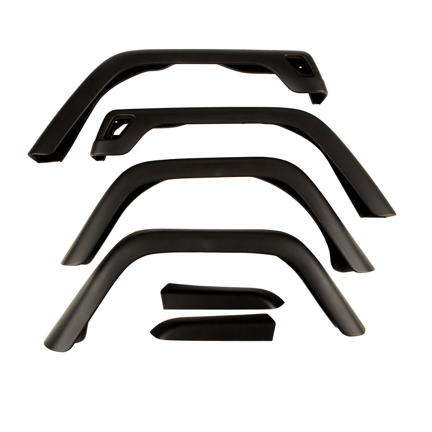 Rugged Ridge 11608.01 FENDER FLARE KIT 7-INCH WIDE， RUGGED RIDGE， FOR 97-06 JEEP WRANGLER (SIX PIECE K