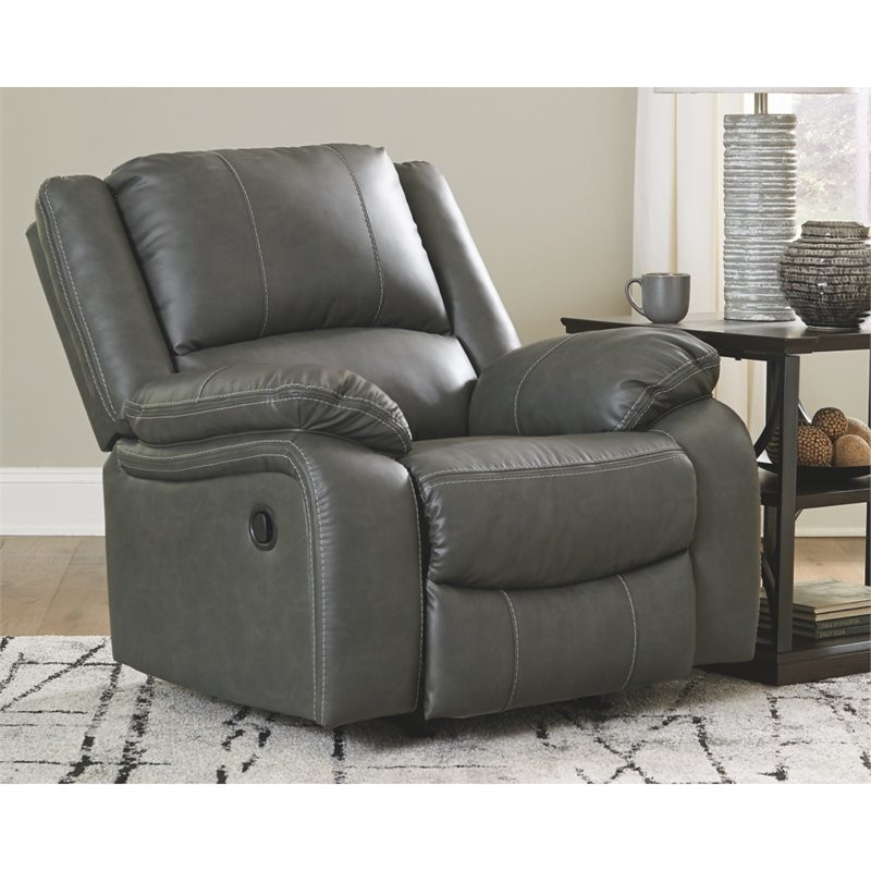 Signature Design by Ashley Calderwell Rocker Recliner in Black   Contemporary   Recliner Chairs   by Homesquare  Houzz