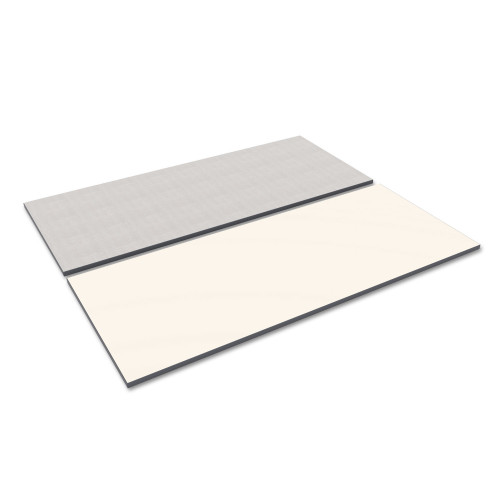 Alera Reversible Laminate Table Top， Rectangular， 71.5w x 29.5d， White/Gray (TT7230WG)