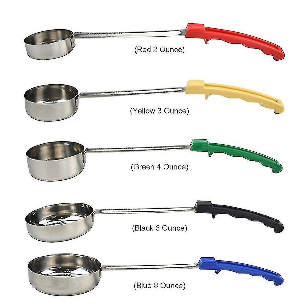 Pizza Spread Sauce Ladle Rubber Handle Flat Bottom Kitchen Cooking Spoon Stainless Steel Measuring