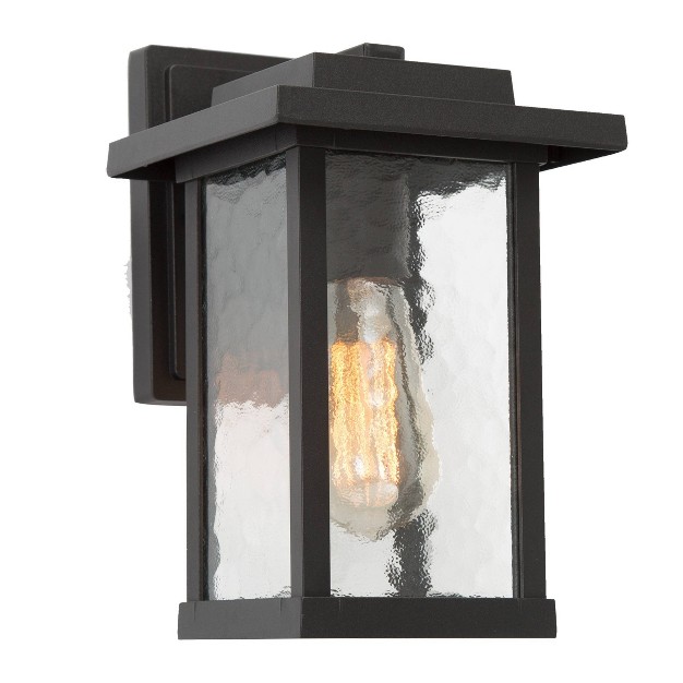 Metal glass Outdoor Wall Lamp Black Lnc