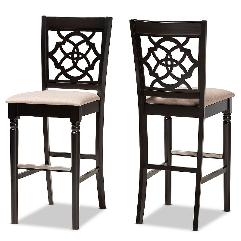 Baxton Studio Alexandra Bar Stool 2-piece Set