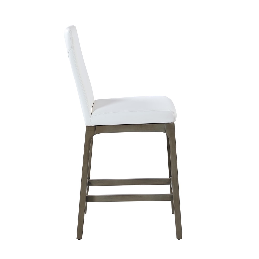 Somette Modern Counter Stool with Solid Wood Base