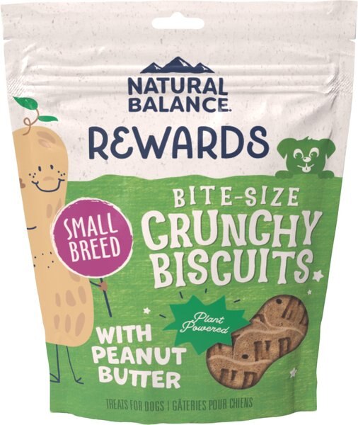 Natural Balance Rewards Crunchy Biscuits With Peanut Butter Small Breed Dog Treats