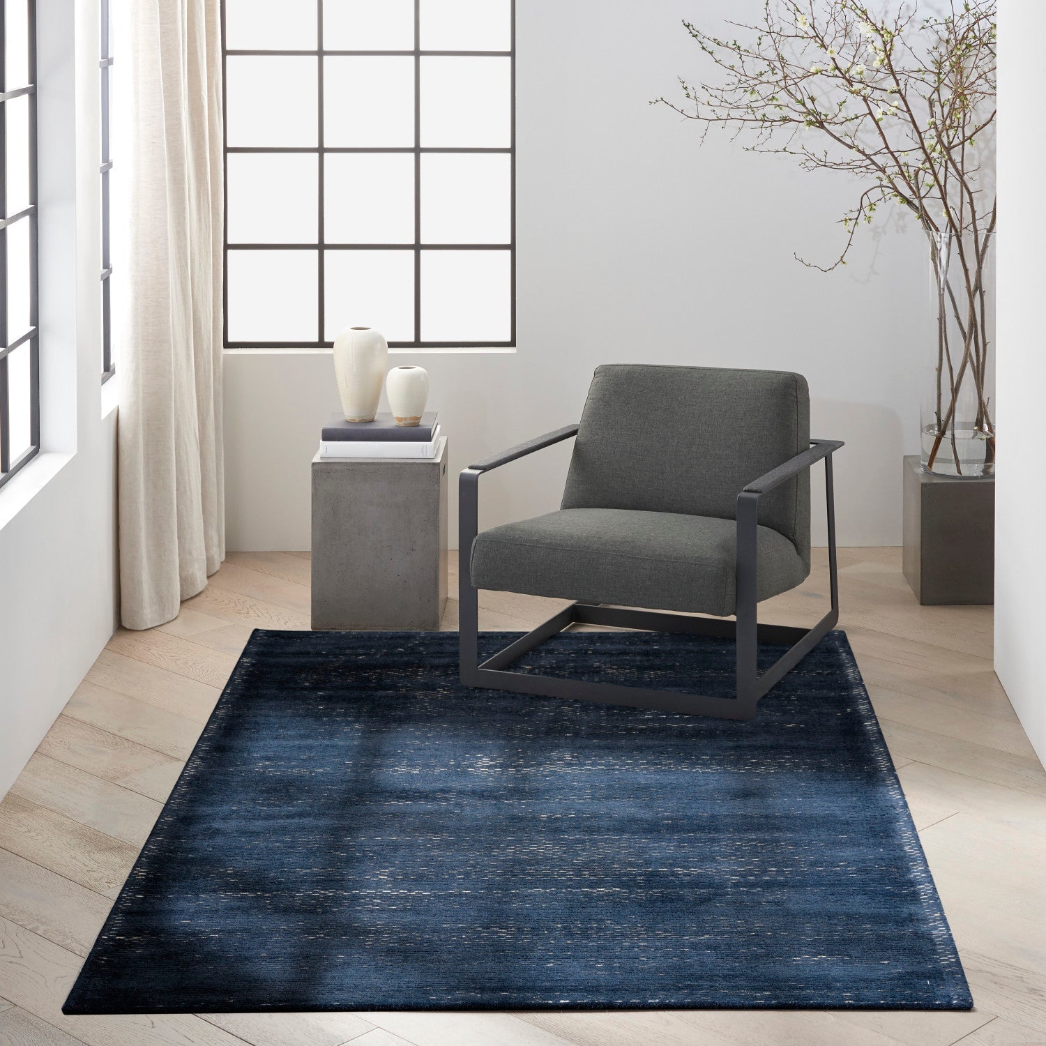 Calvin Klein Valley Blue Modern Rug