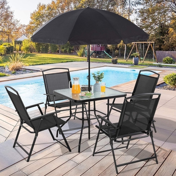 6 Piece Folding Patio Dining Set