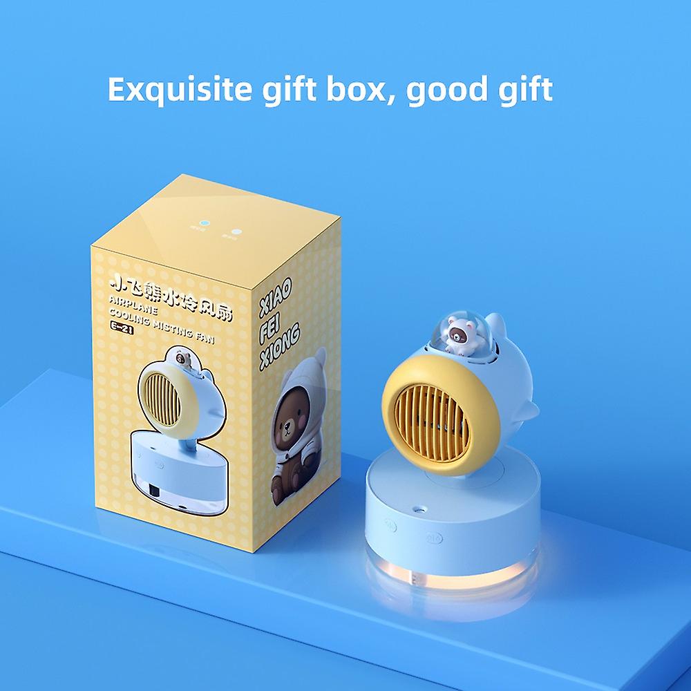 New Dumbo Humidified Water Cooling Fanusb Hand Charging Camping Fan Air Conditioner Fan Mini Gift Desktop Shaking Head Small Fan