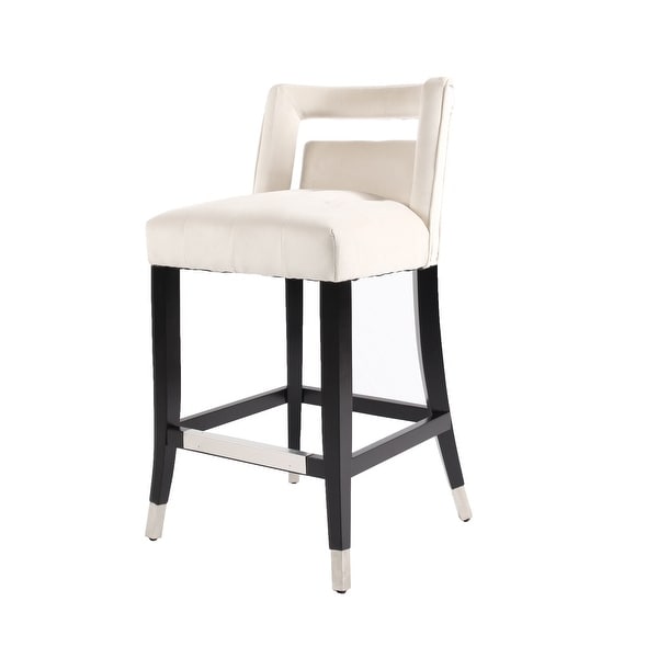 Suede Velvet Barstool with nailheads Living Room Chair